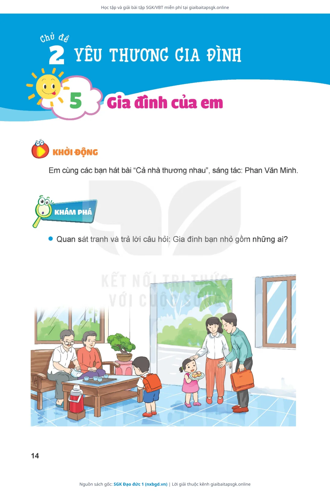 Trang 14 sách giáo khoa SGK Đạo đức 1 bản chuẩn