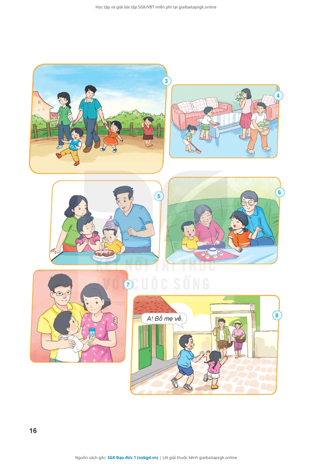 Trang 16 sách giáo khoa SGK Đạo đức 1 thu nhỏ