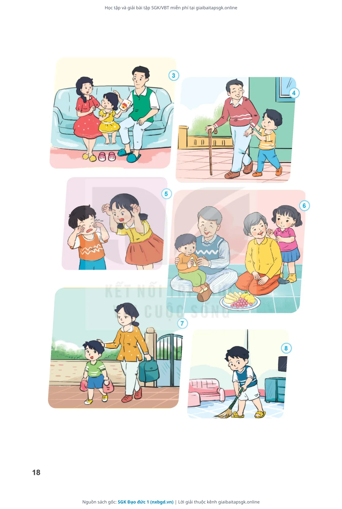 Trang 18 sách giáo khoa SGK Đạo đức 1 thu nhỏ