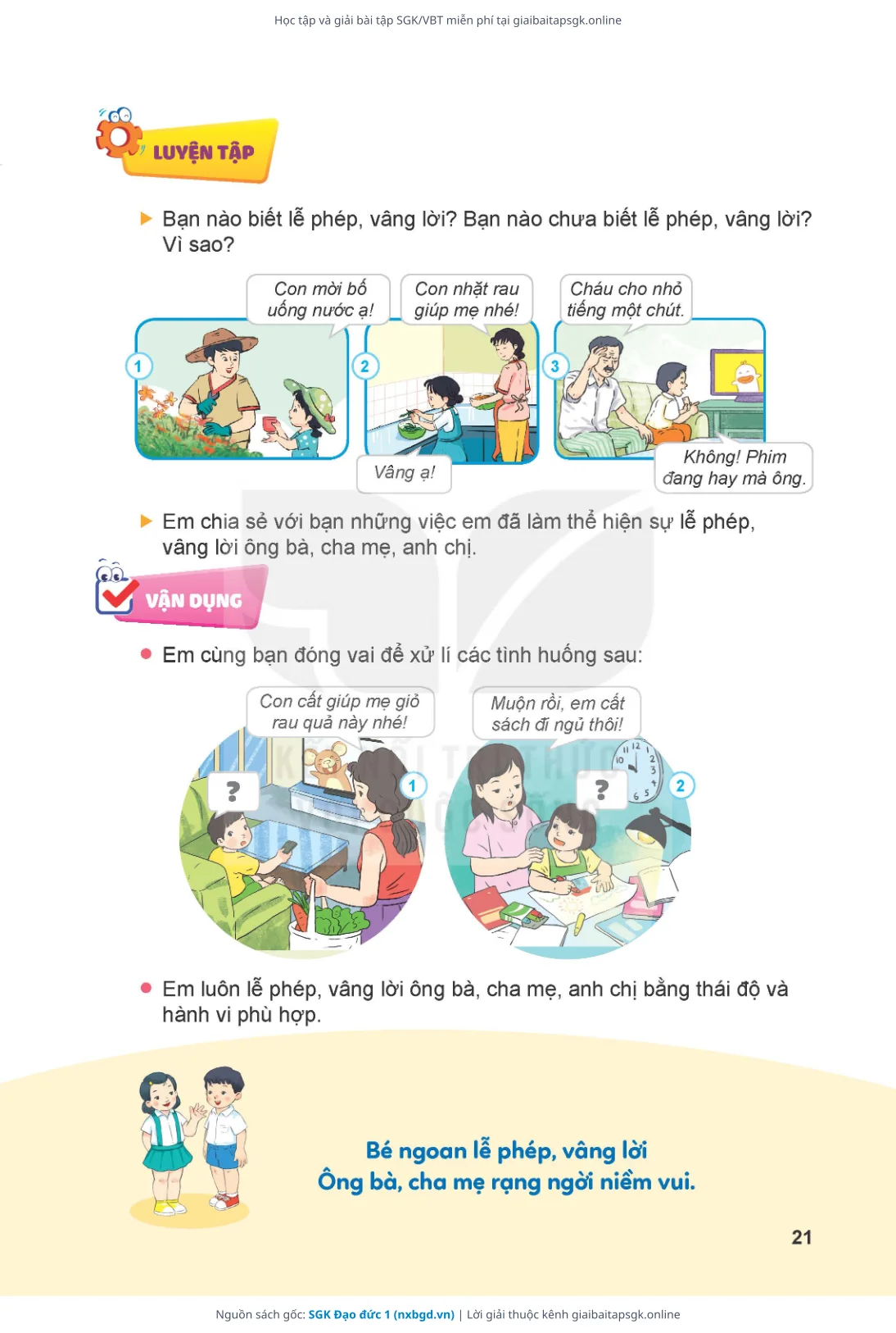 Trang 22 sách giáo khoa SGK Đạo đức 1 thu nhỏ