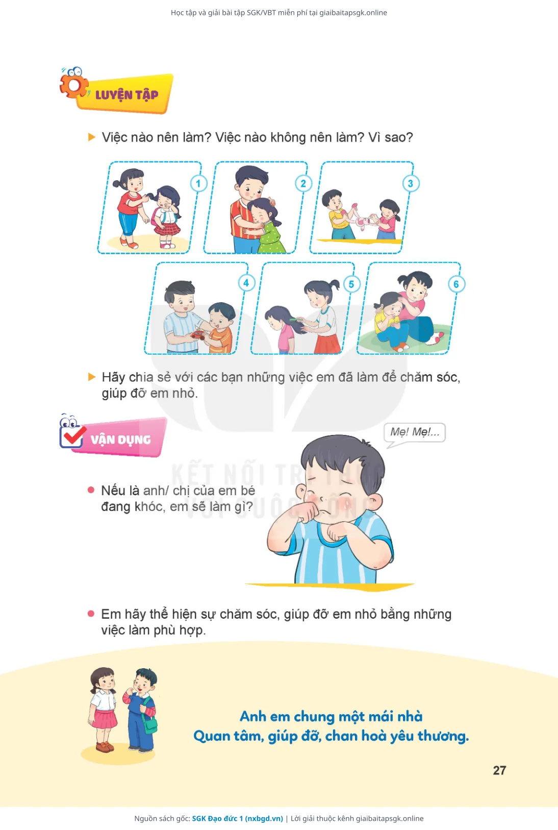 Trang 27 sách giáo khoa SGK Đạo đức 1 thu nhỏ