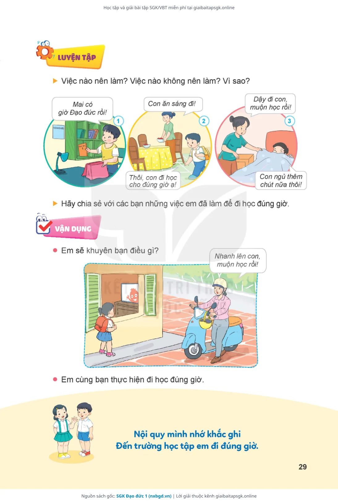 Trang 29 sách giáo khoa SGK Đạo đức 1 thu nhỏ