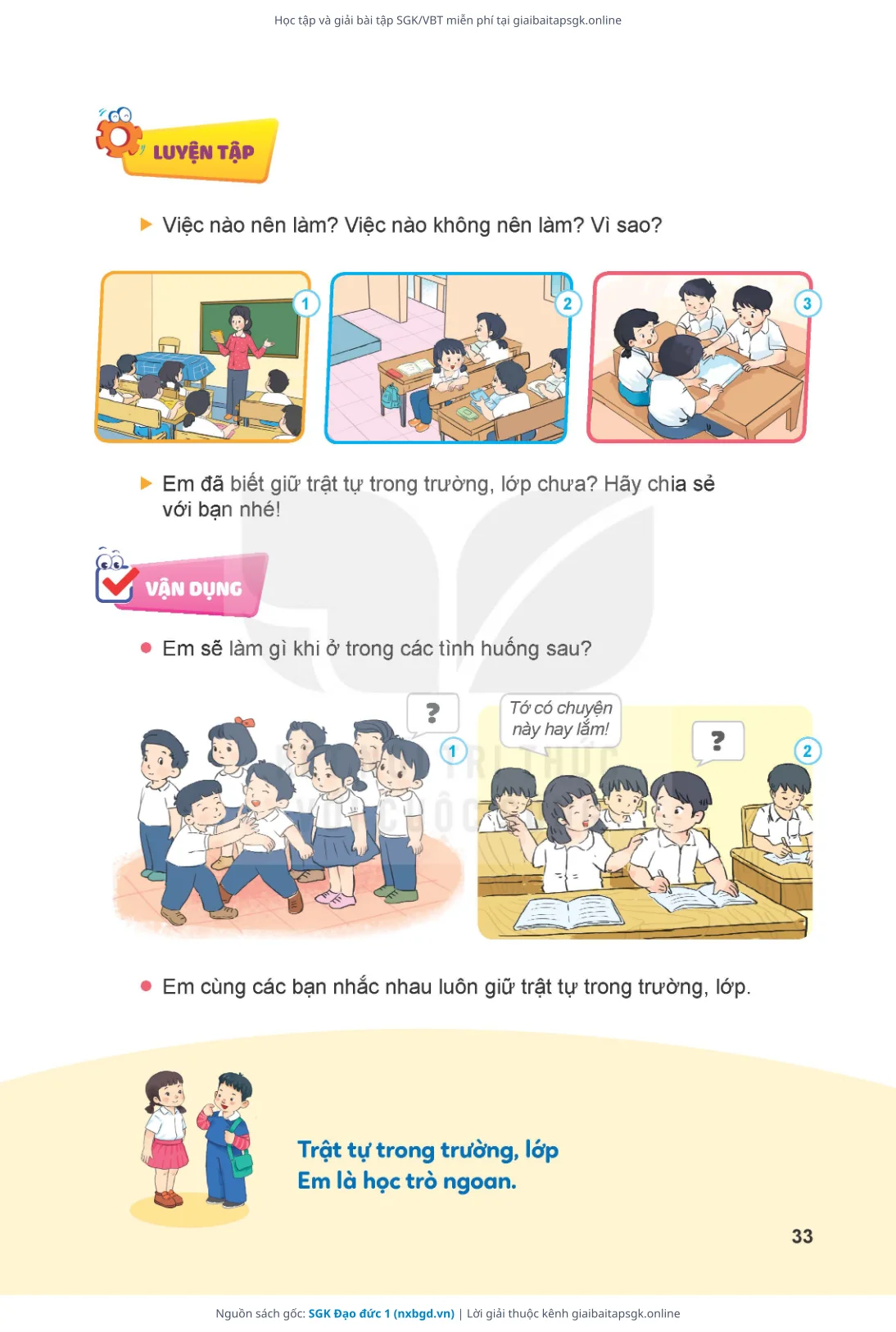 Trang 34 sách giáo khoa SGK Đạo đức 1 thu nhỏ