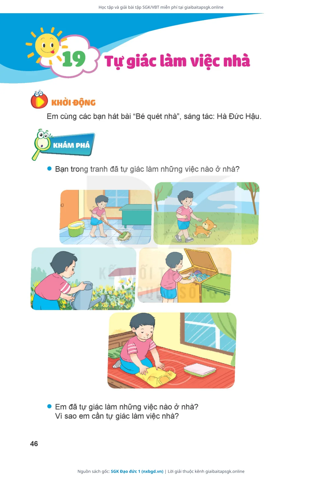 Trang 46 sách giáo khoa SGK Đạo đức 1 bản chuẩn