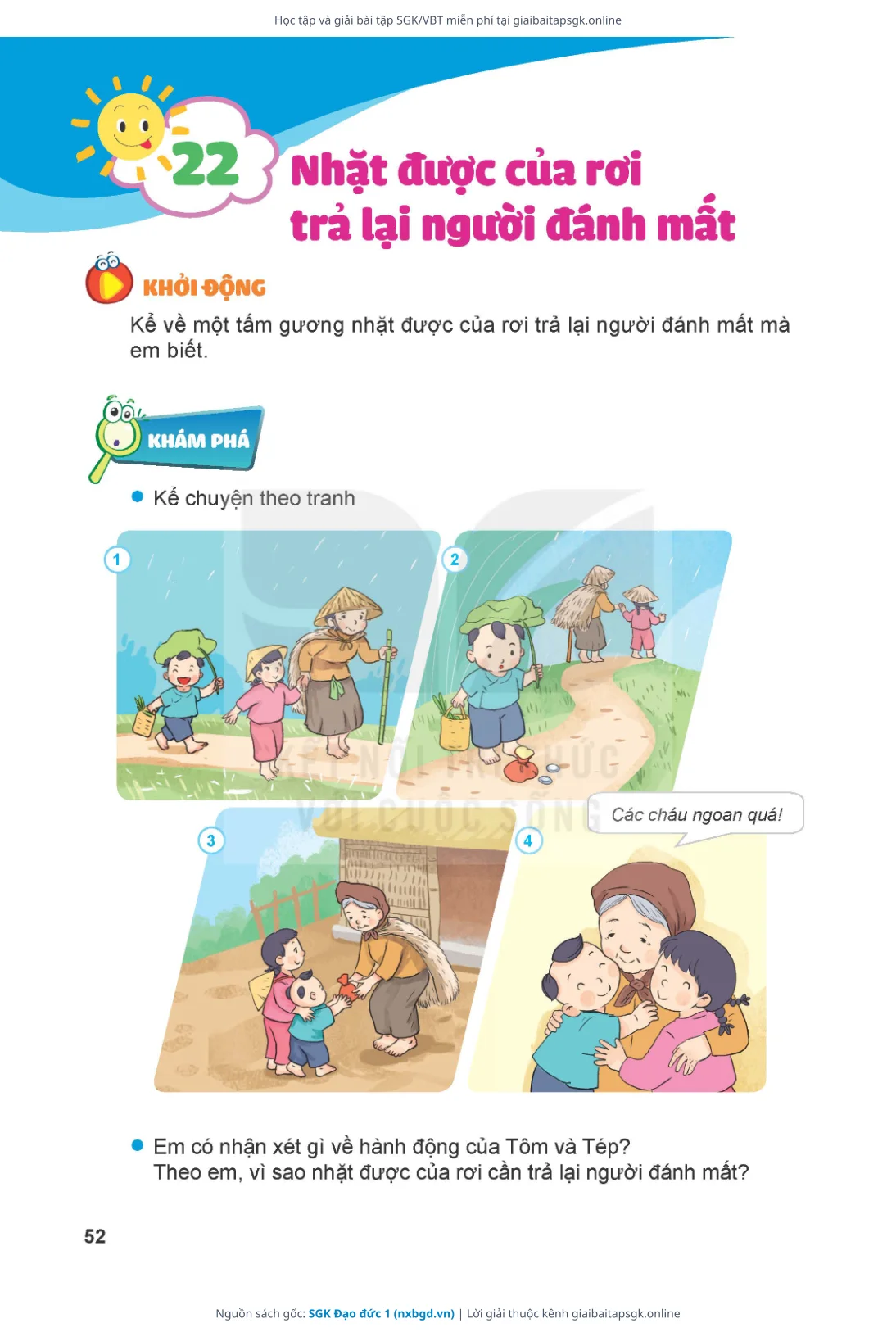 Trang 53 sách giáo khoa SGK Đạo đức 1 thu nhỏ