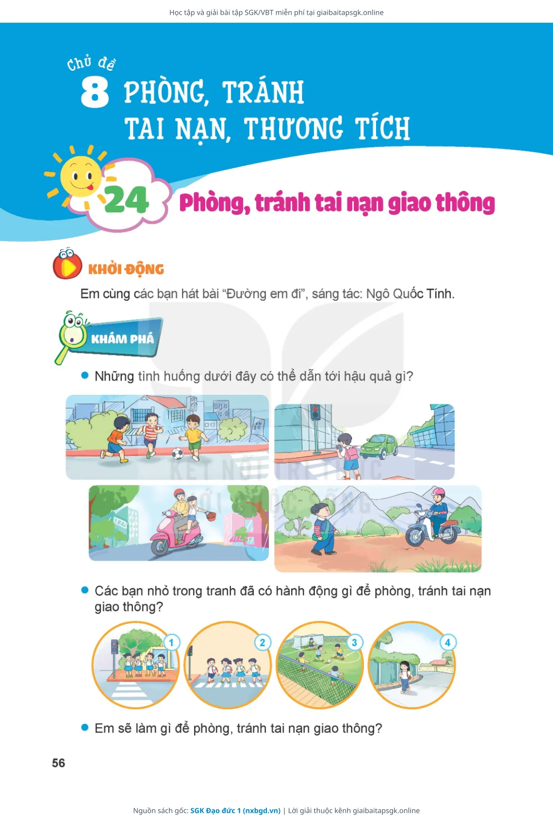 Trang 56 sách giáo khoa SGK Đạo đức 1 bản chuẩn
