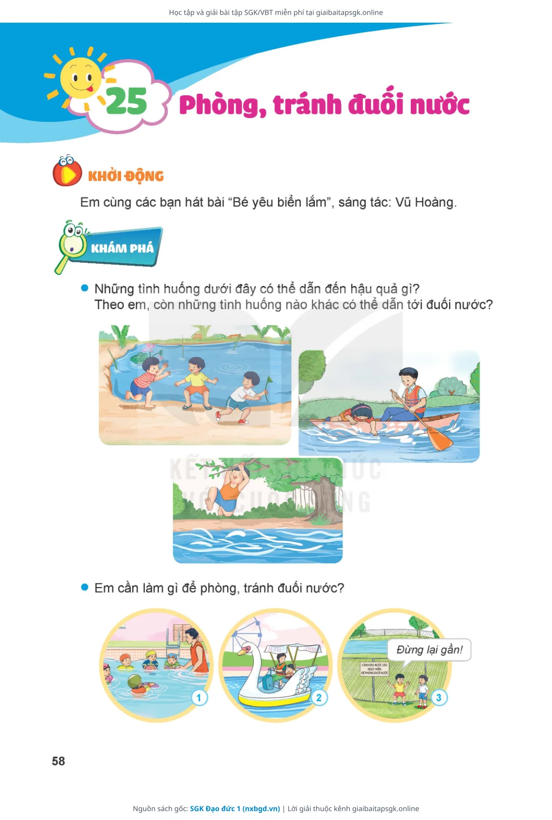 Trang 58 sách giáo khoa SGK Đạo đức 1 bản chuẩn