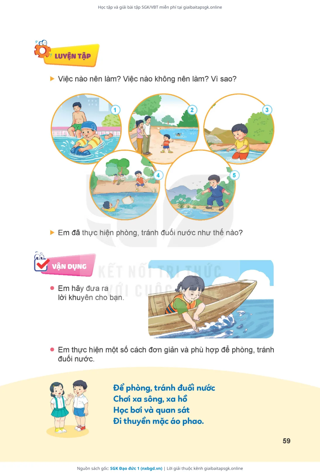 Trang 59 sách giáo khoa SGK Đạo đức 1 thu nhỏ