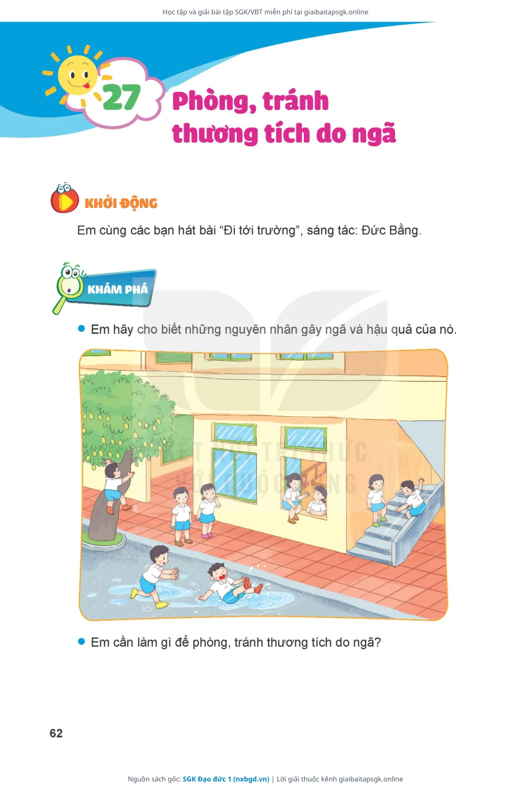 Trang 62 sách giáo khoa SGK Đạo đức 1 bản chuẩn