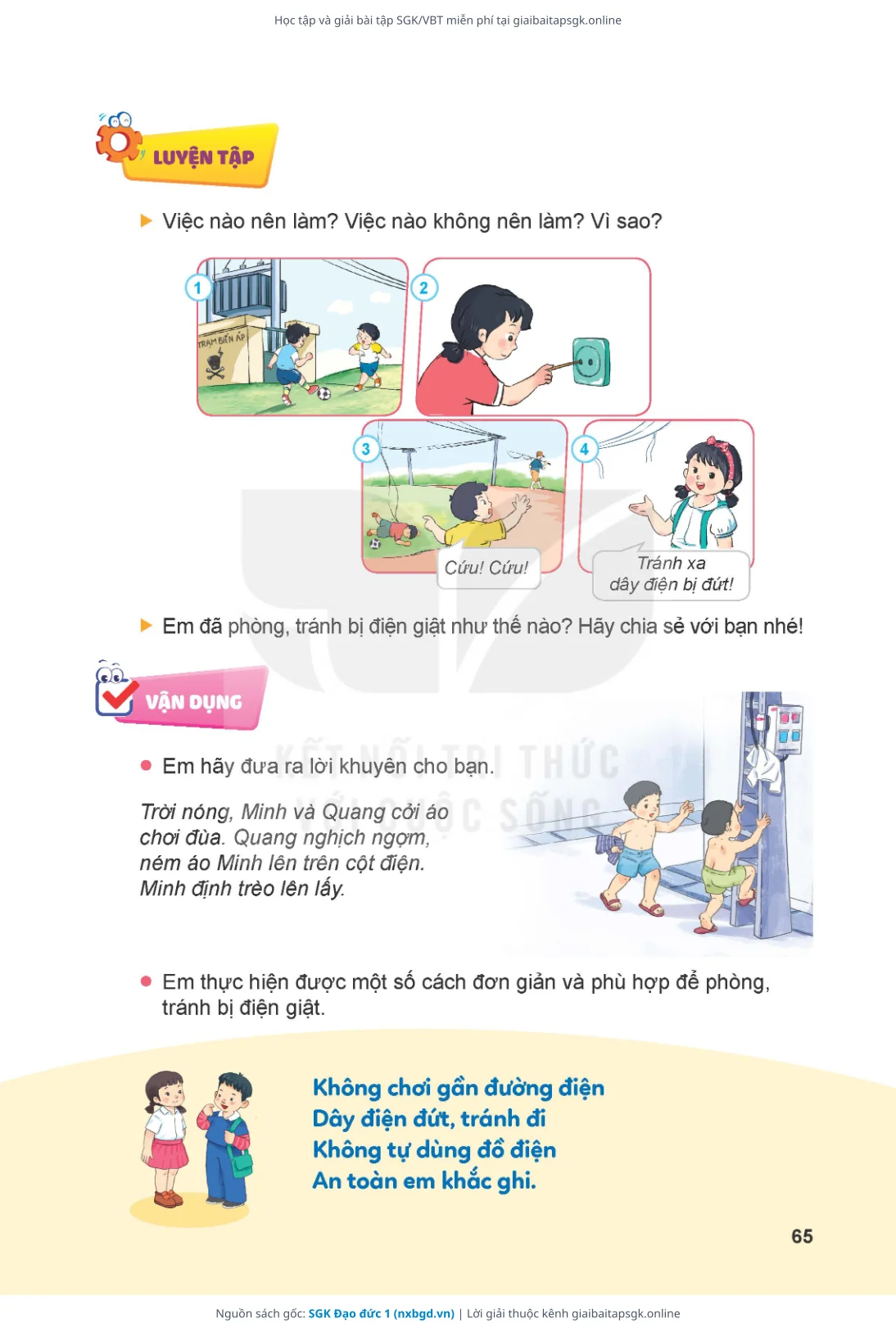 Trang 66 sách giáo khoa SGK Đạo đức 1 thu nhỏ