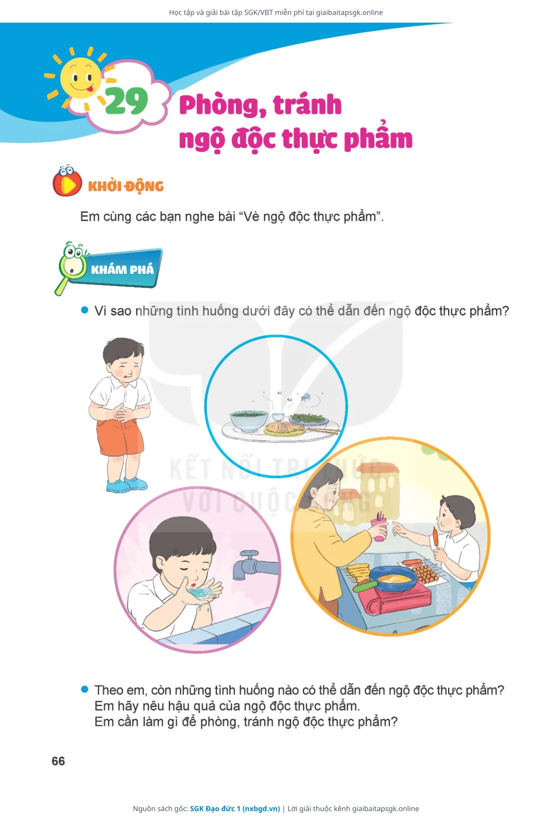 Trang 66 sách giáo khoa SGK Đạo đức 1 bản chuẩn