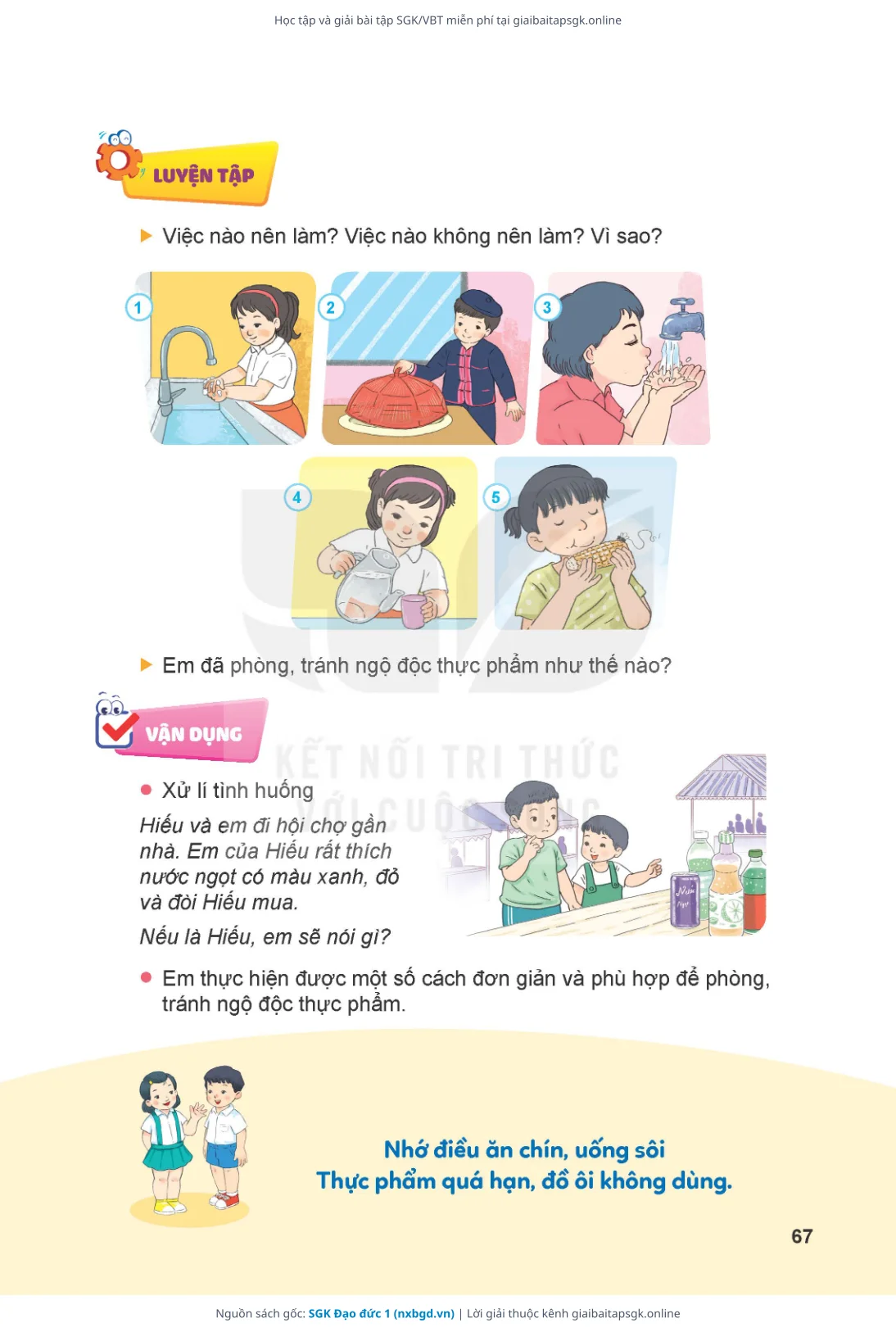 Trang 67 sách giáo khoa SGK Đạo đức 1 thu nhỏ