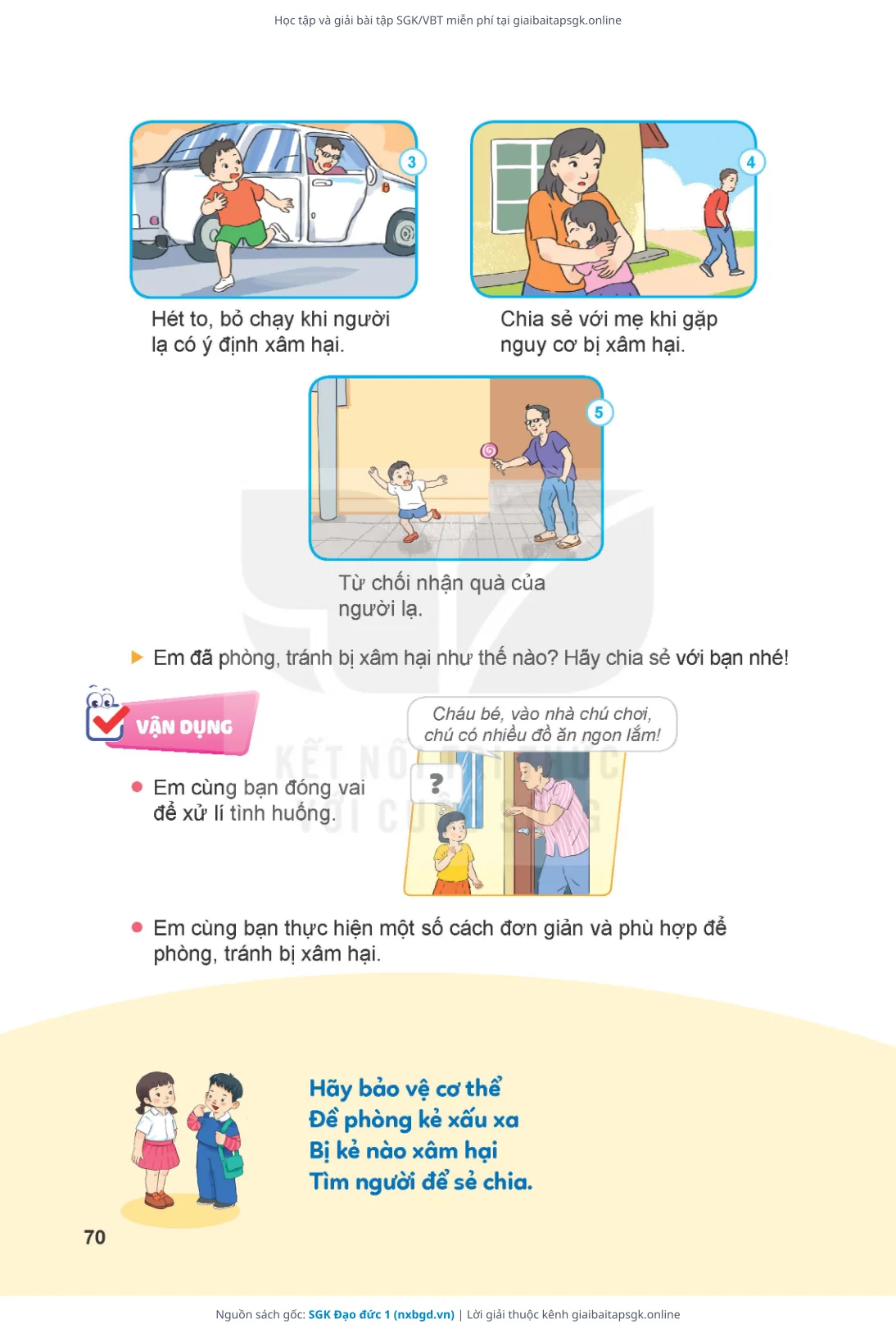 Trang 71 sách giáo khoa SGK Đạo đức 1 thu nhỏ