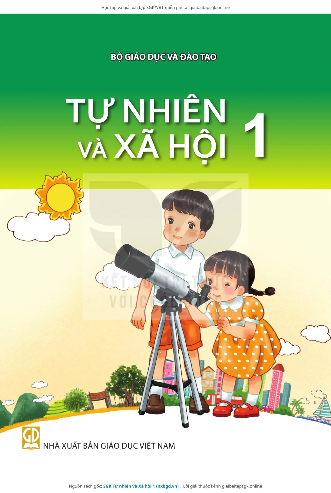 Trang 1 sách giáo khoa SGK Tự nhiên và Xã hội 1 bản chuẩn