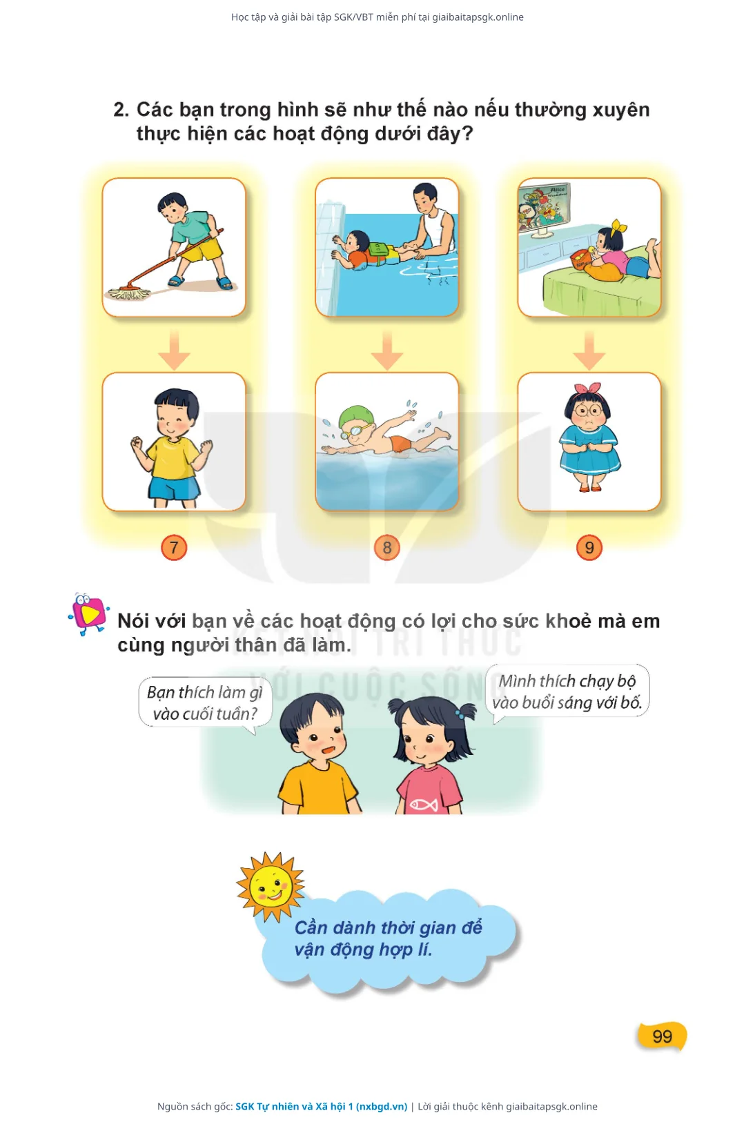 Trang 100 sách giáo khoa SGK Tự nhiên và Xã hội 1 thu nhỏ