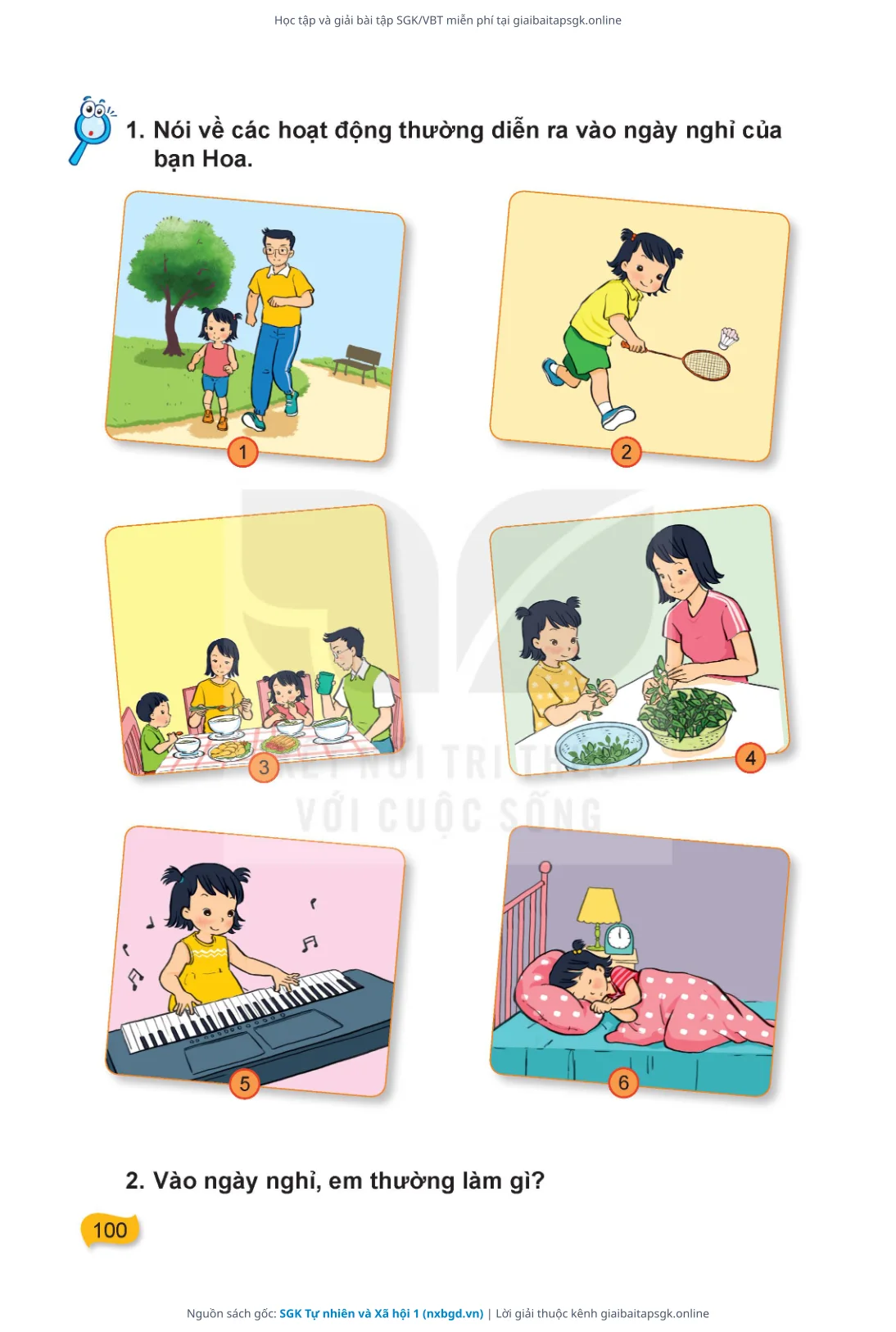 Trang 101 sách giáo khoa SGK Tự nhiên và Xã hội 1 thu nhỏ