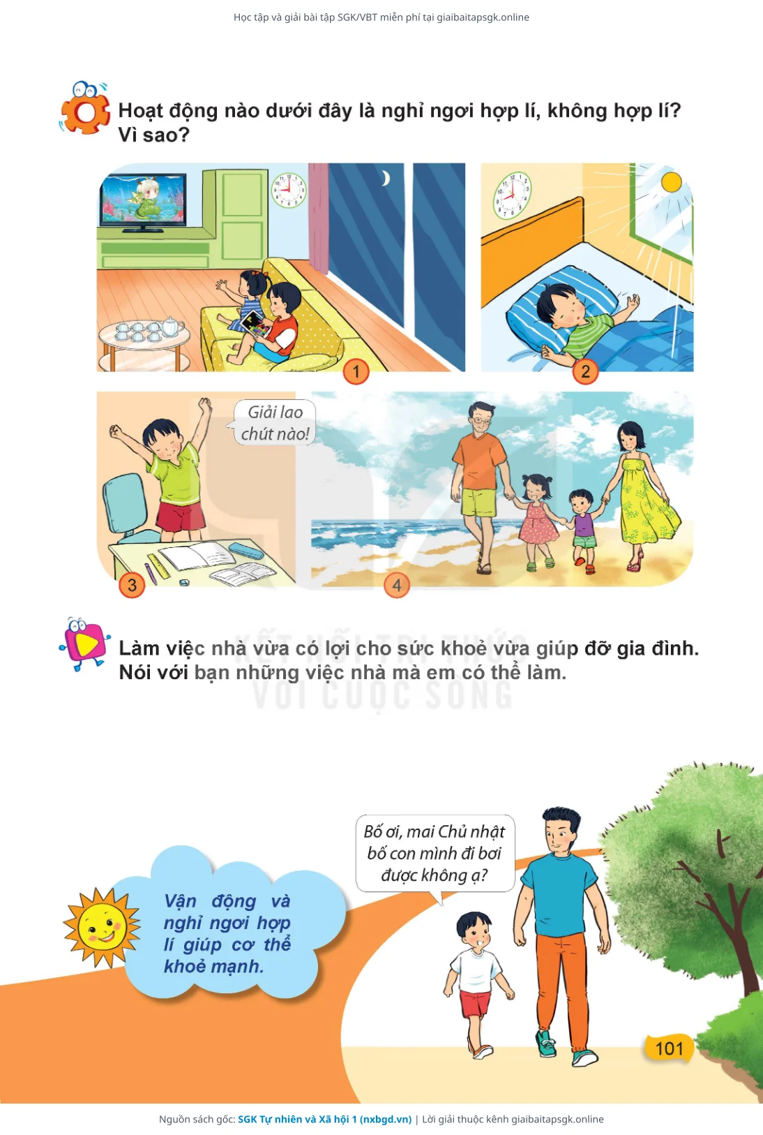 Trang 102 sách giáo khoa SGK Tự nhiên và Xã hội 1 thu nhỏ
