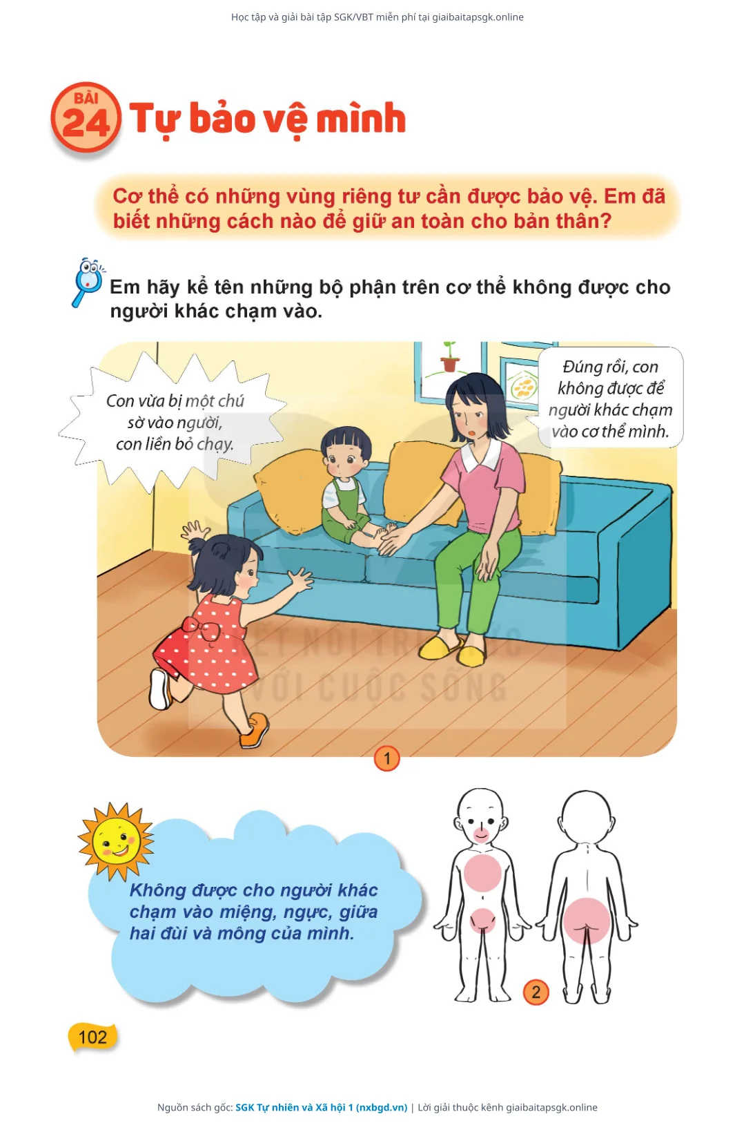 Trang 103 sách giáo khoa SGK Tự nhiên và Xã hội 1 thu nhỏ