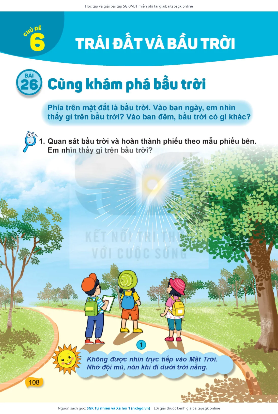 Trang 109 sách giáo khoa SGK Tự nhiên và Xã hội 1 thu nhỏ