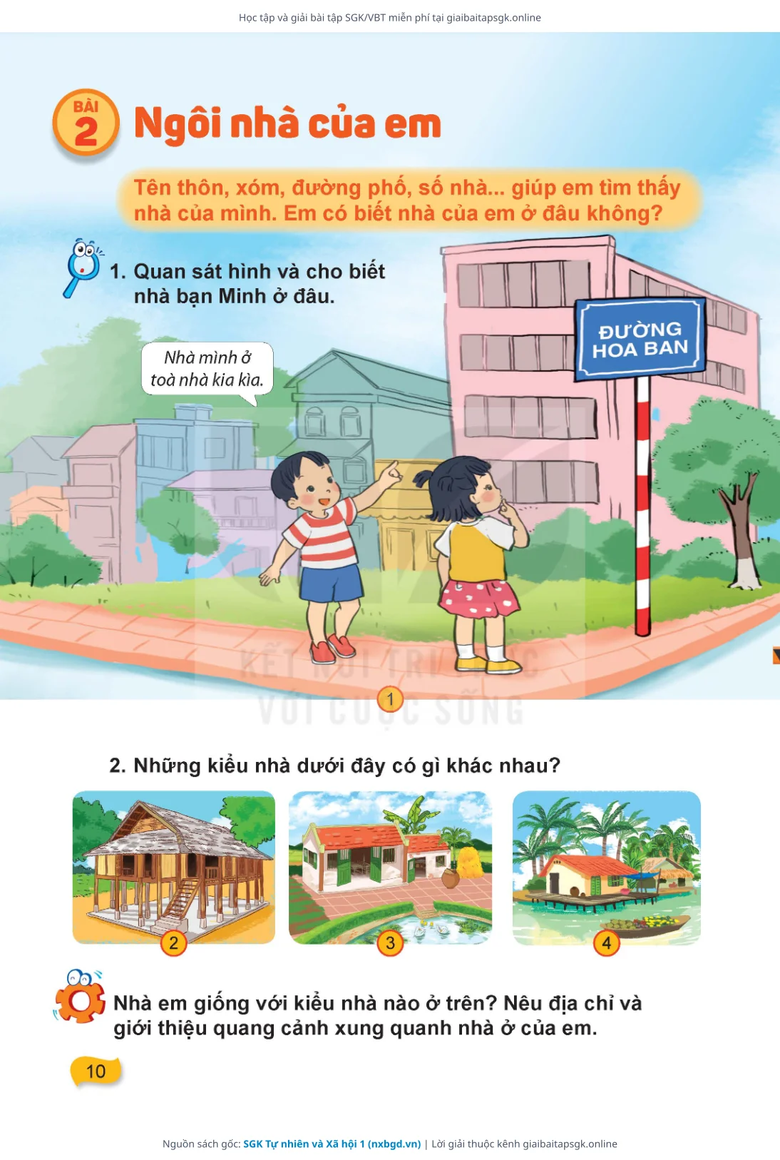 Trang 11 sách giáo khoa SGK Tự nhiên và Xã hội 1 thu nhỏ