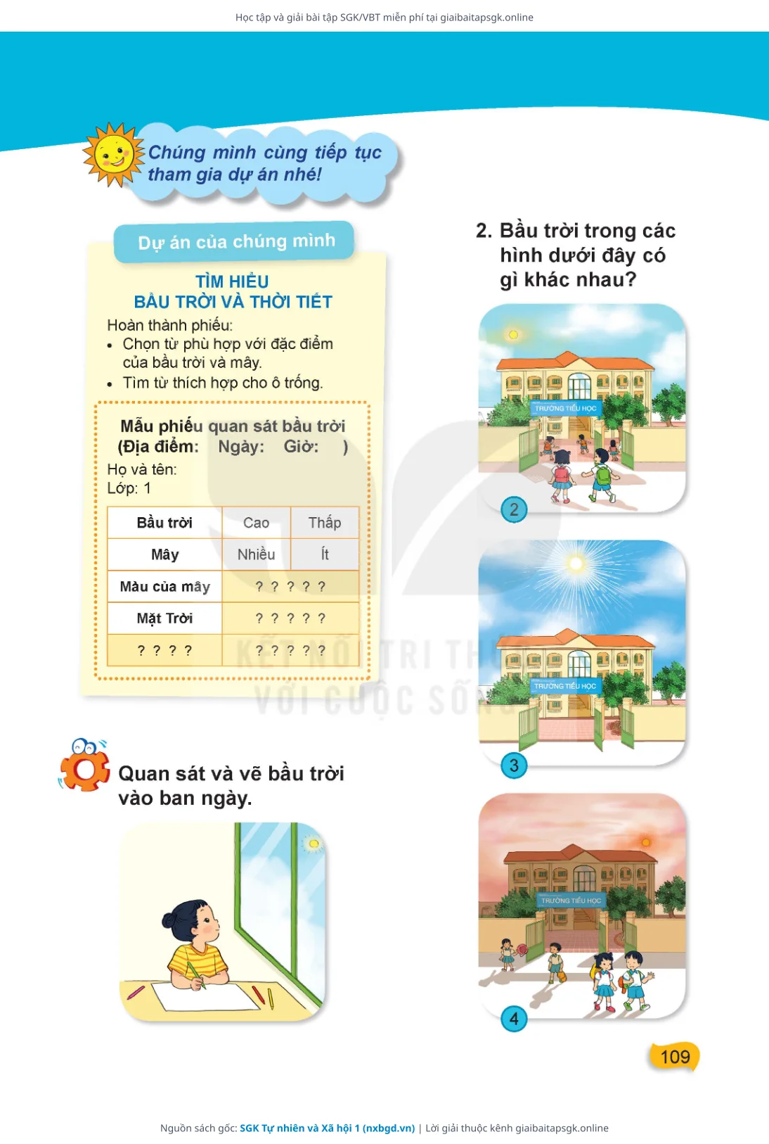 Trang 110 sách giáo khoa SGK Tự nhiên và Xã hội 1 thu nhỏ