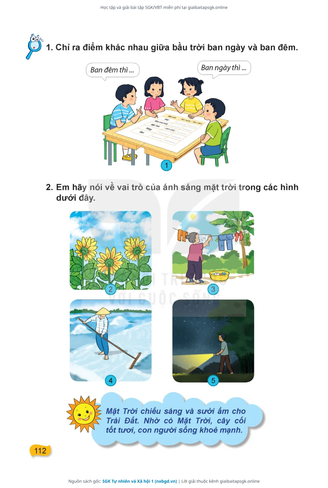 Trang 113 sách giáo khoa SGK Tự nhiên và Xã hội 1 thu nhỏ