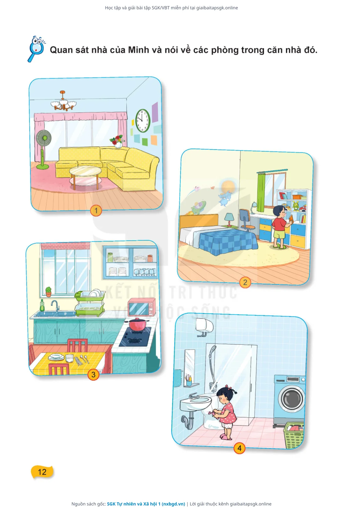Trang 13 sách giáo khoa SGK Tự nhiên và Xã hội 1 thu nhỏ