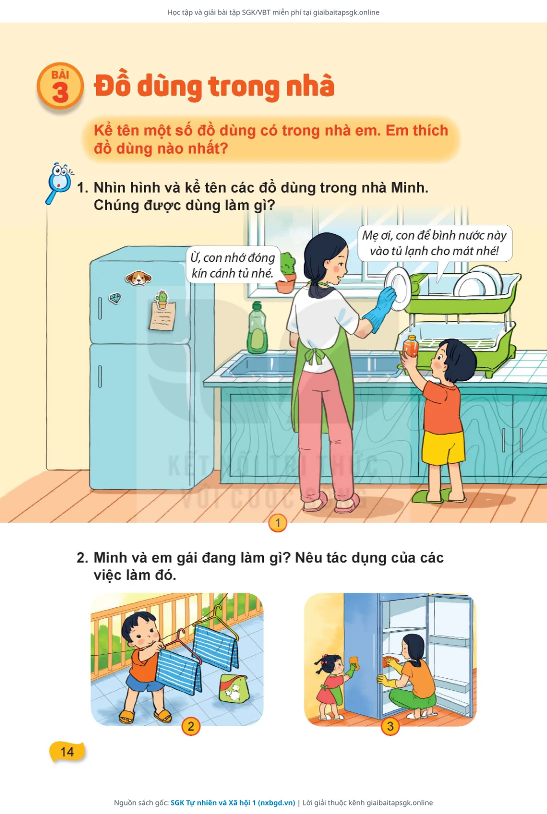 Trang 15 sách giáo khoa SGK Tự nhiên và Xã hội 1 thu nhỏ