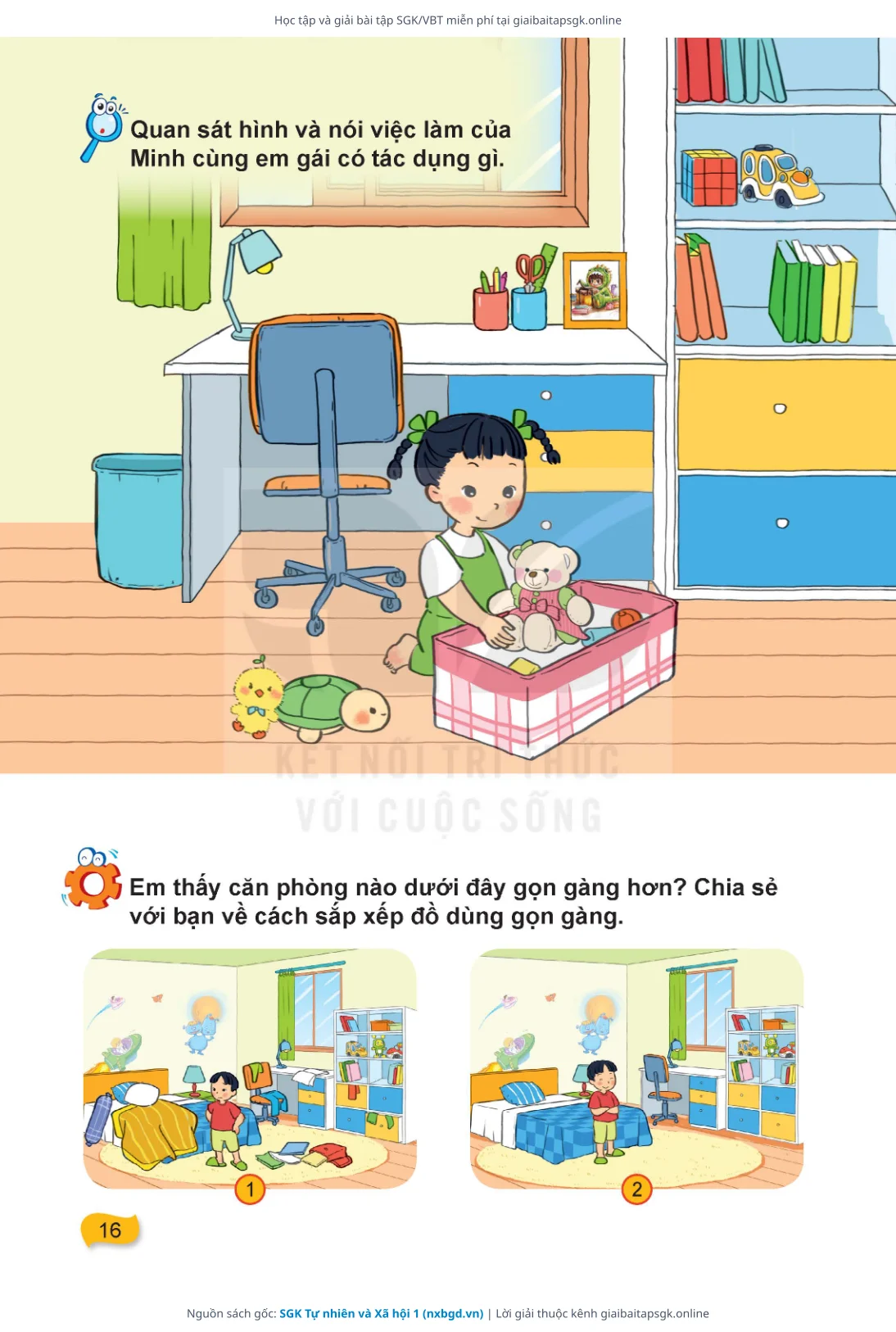 Trang 17 sách giáo khoa SGK Tự nhiên và Xã hội 1 thu nhỏ