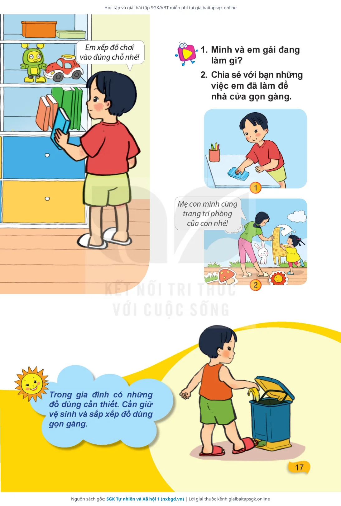 Trang 18 sách giáo khoa SGK Tự nhiên và Xã hội 1 thu nhỏ