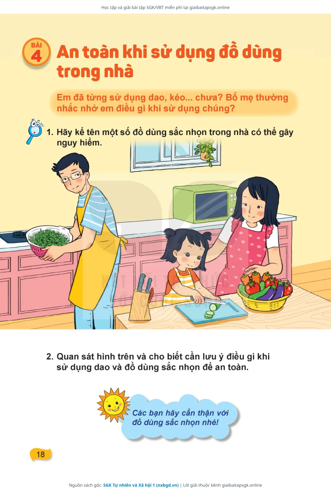 Trang 19 sách giáo khoa SGK Tự nhiên và Xã hội 1 thu nhỏ