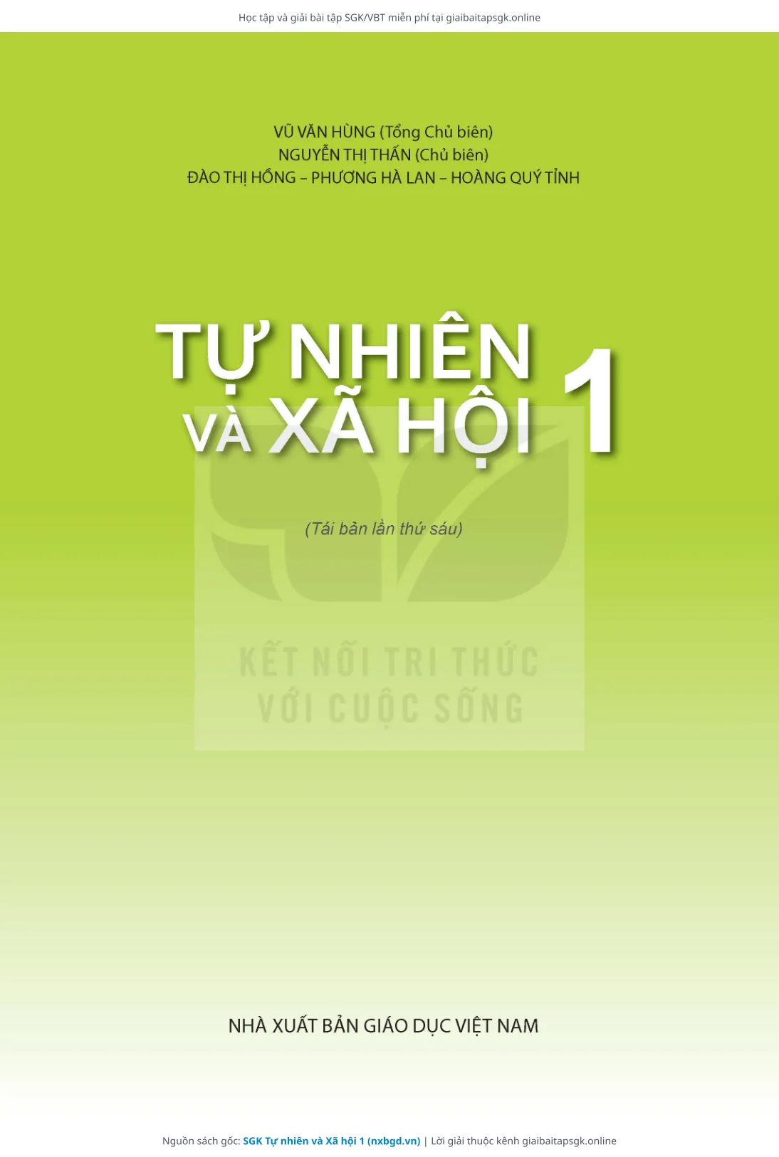 Trang 2 sách giáo khoa SGK Tự nhiên và Xã hội 1 thu nhỏ