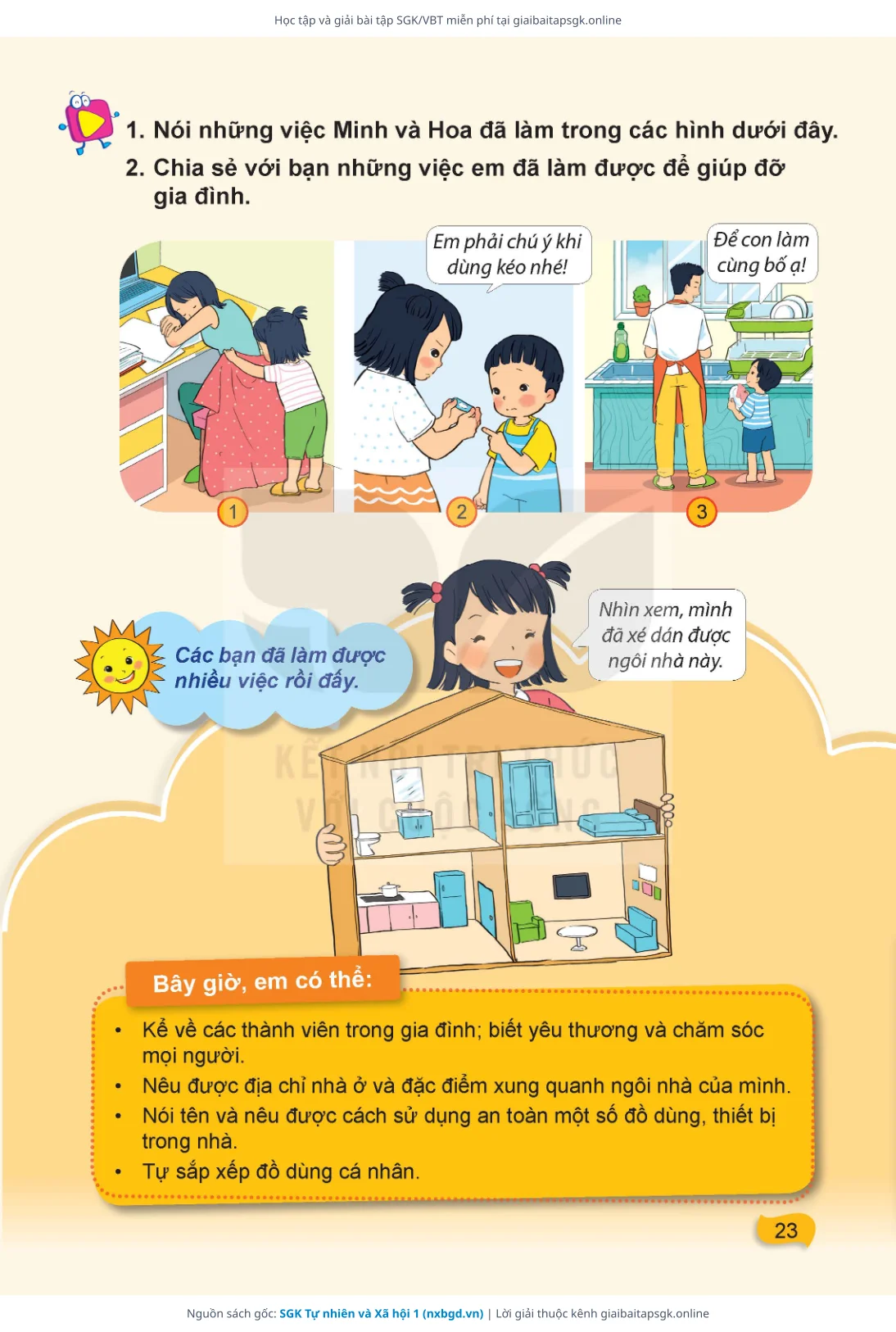 Trang 24 sách giáo khoa SGK Tự nhiên và Xã hội 1 thu nhỏ