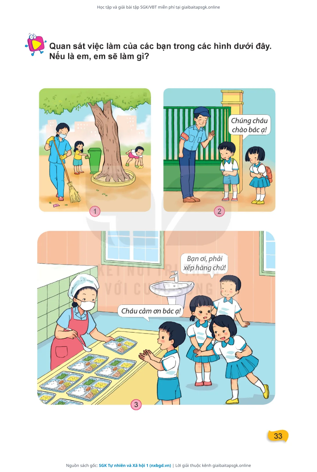 Trang 34 sách giáo khoa SGK Tự nhiên và Xã hội 1 thu nhỏ