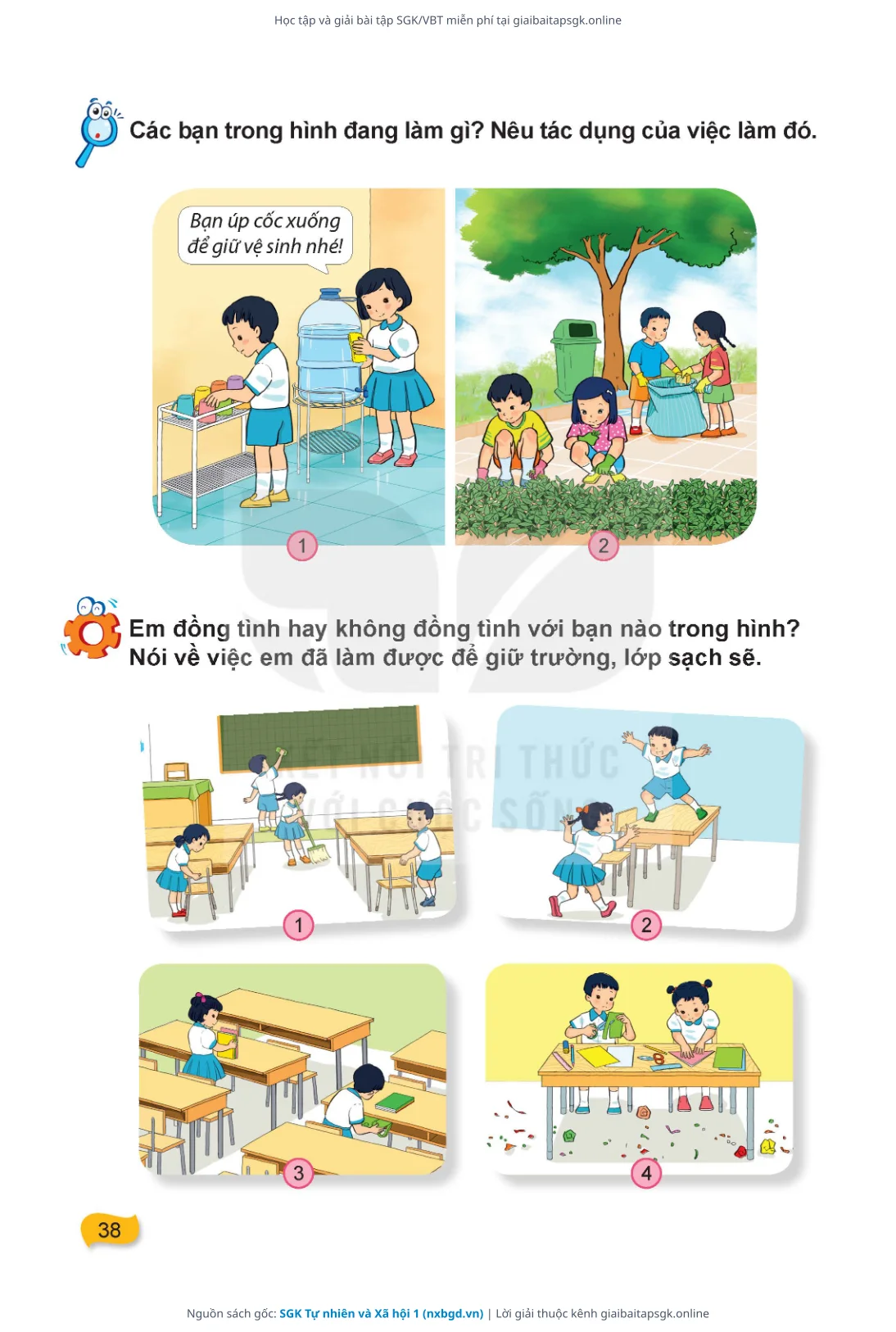 Trang 39 sách giáo khoa SGK Tự nhiên và Xã hội 1 thu nhỏ