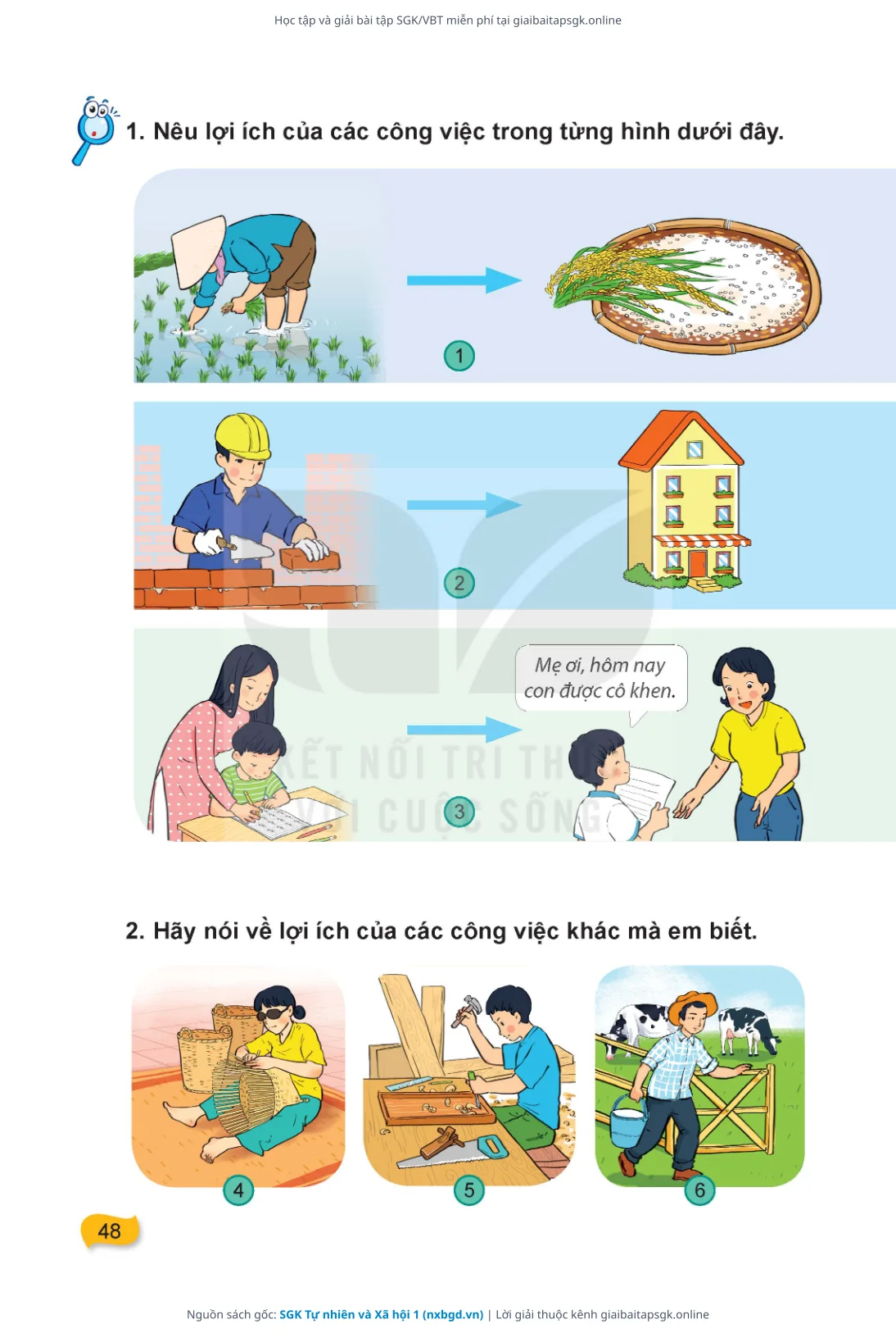 Trang 49 sách giáo khoa SGK Tự nhiên và Xã hội 1 thu nhỏ