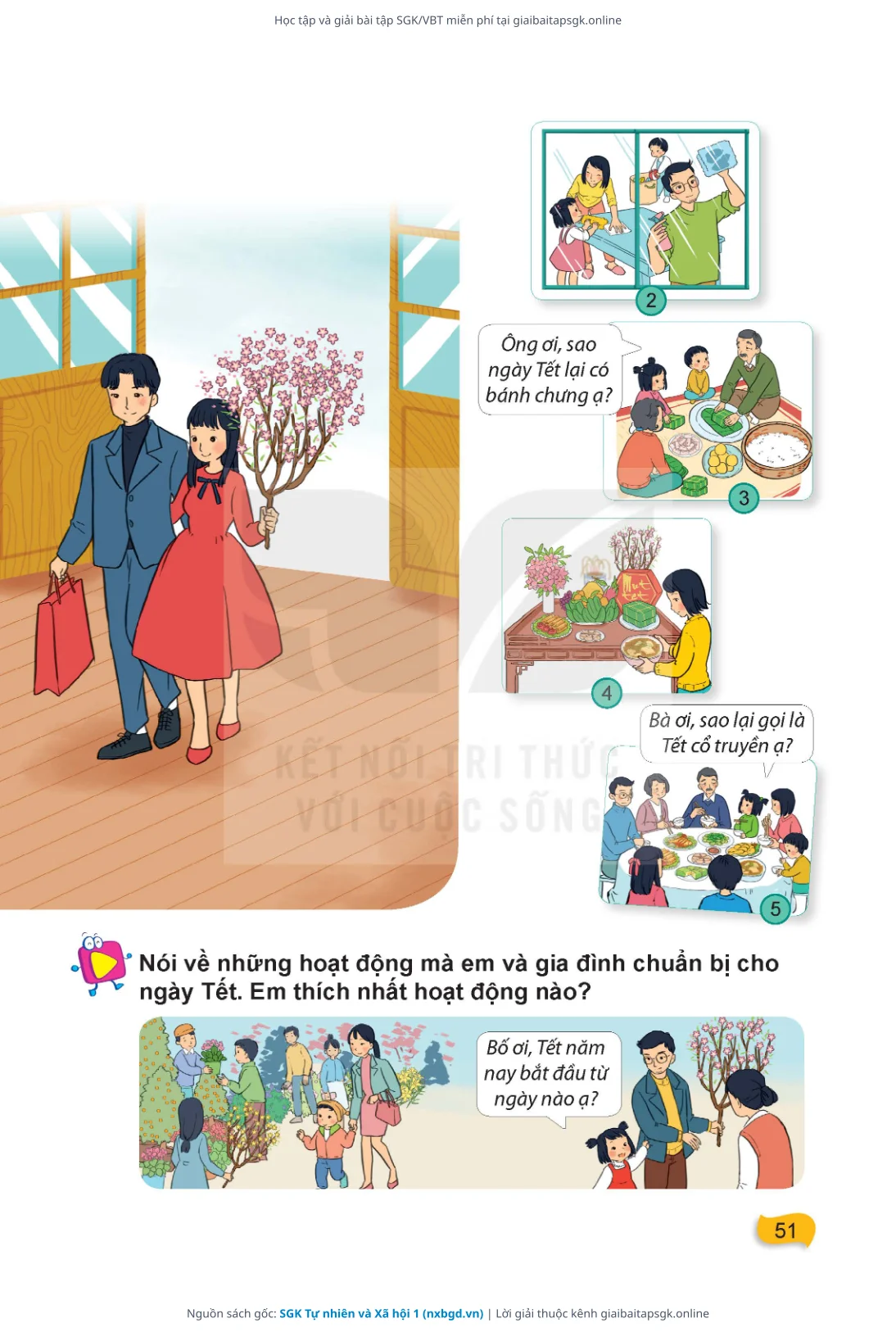 Trang 52 sách giáo khoa SGK Tự nhiên và Xã hội 1 thu nhỏ