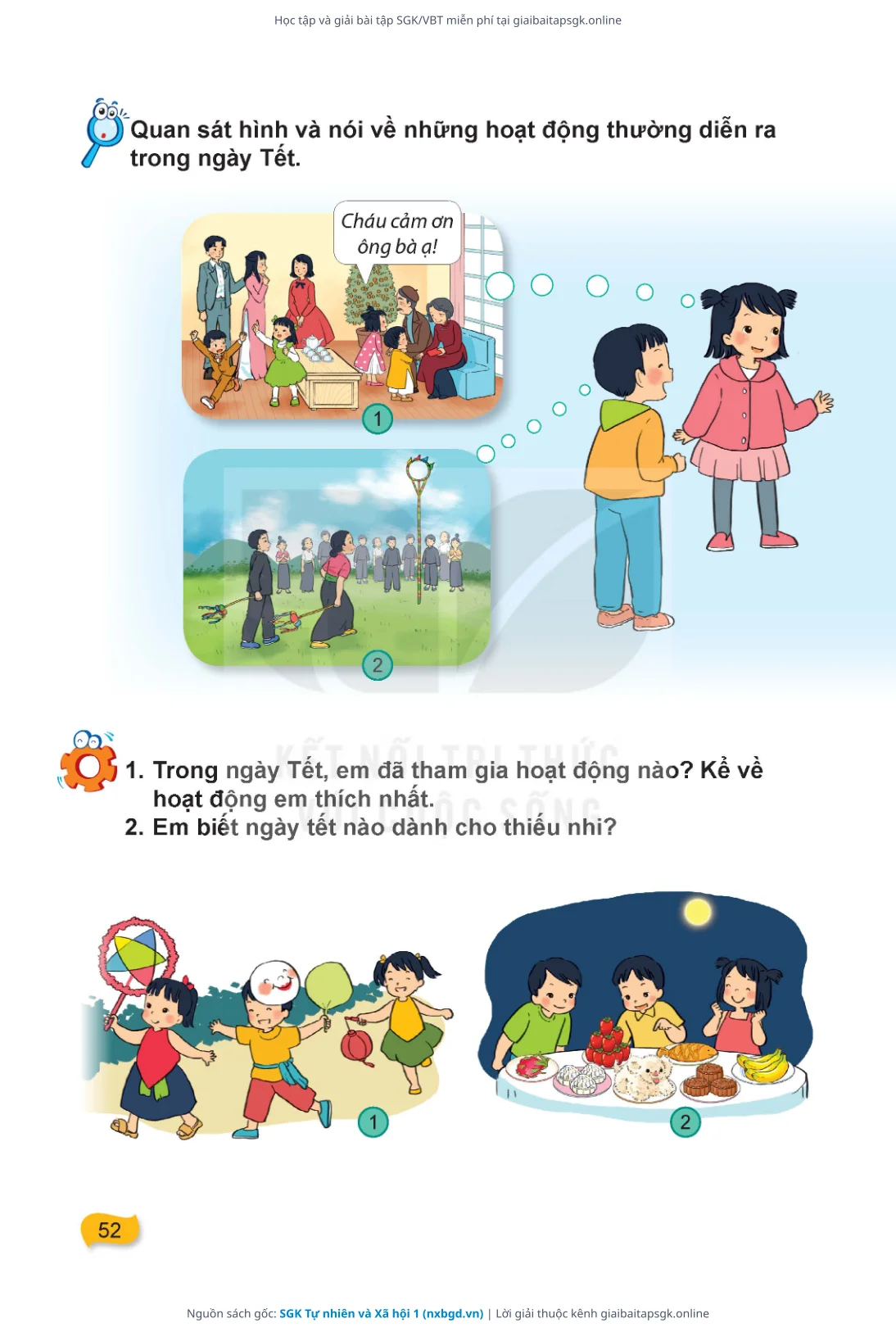 Trang 53 sách giáo khoa SGK Tự nhiên và Xã hội 1 thu nhỏ
