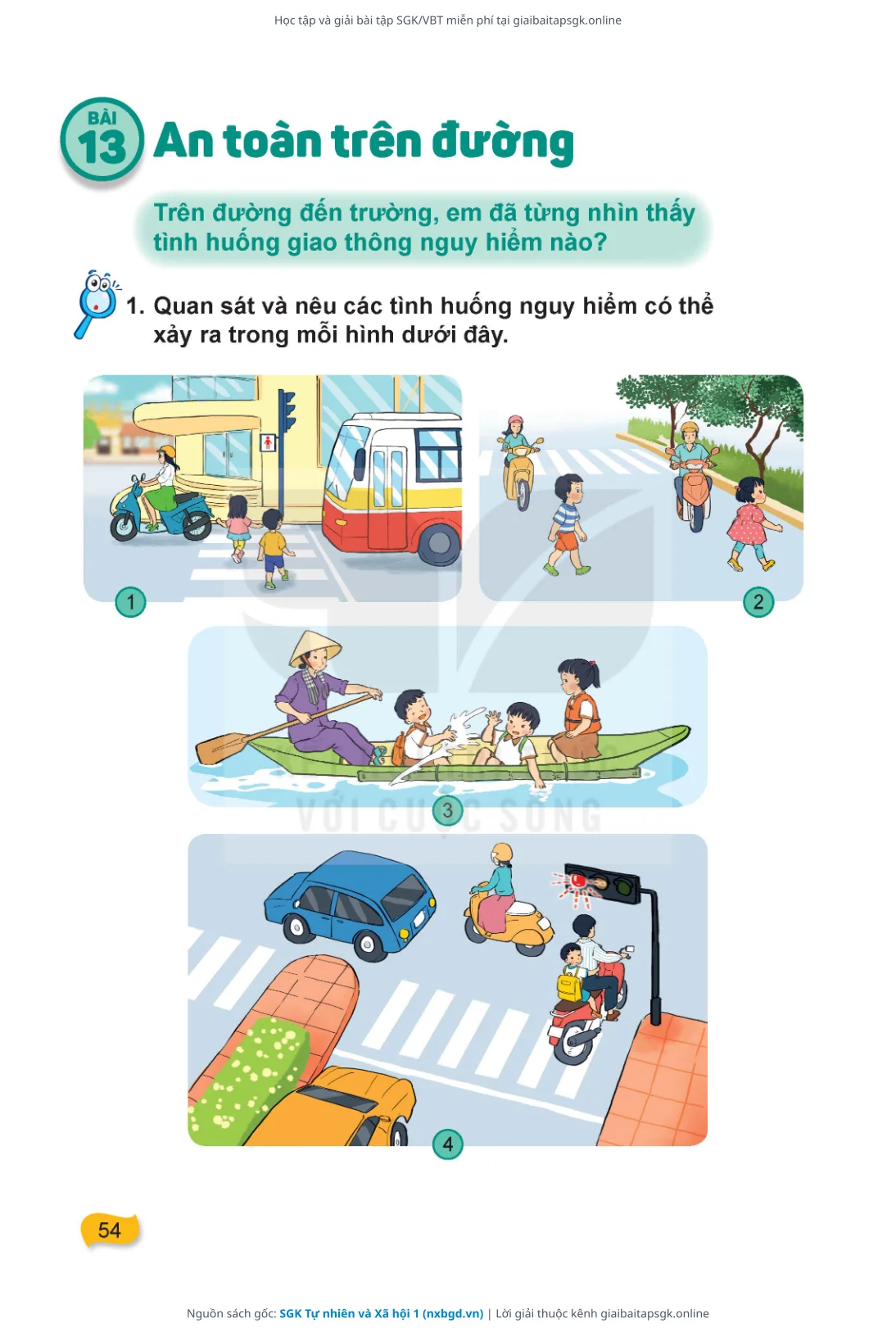 Trang 55 sách giáo khoa SGK Tự nhiên và Xã hội 1 thu nhỏ