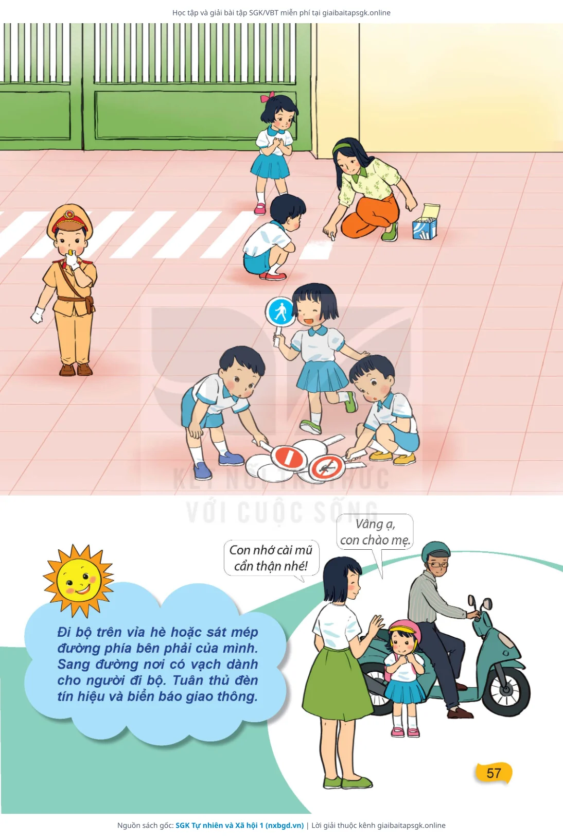 Trang 58 sách giáo khoa SGK Tự nhiên và Xã hội 1 thu nhỏ