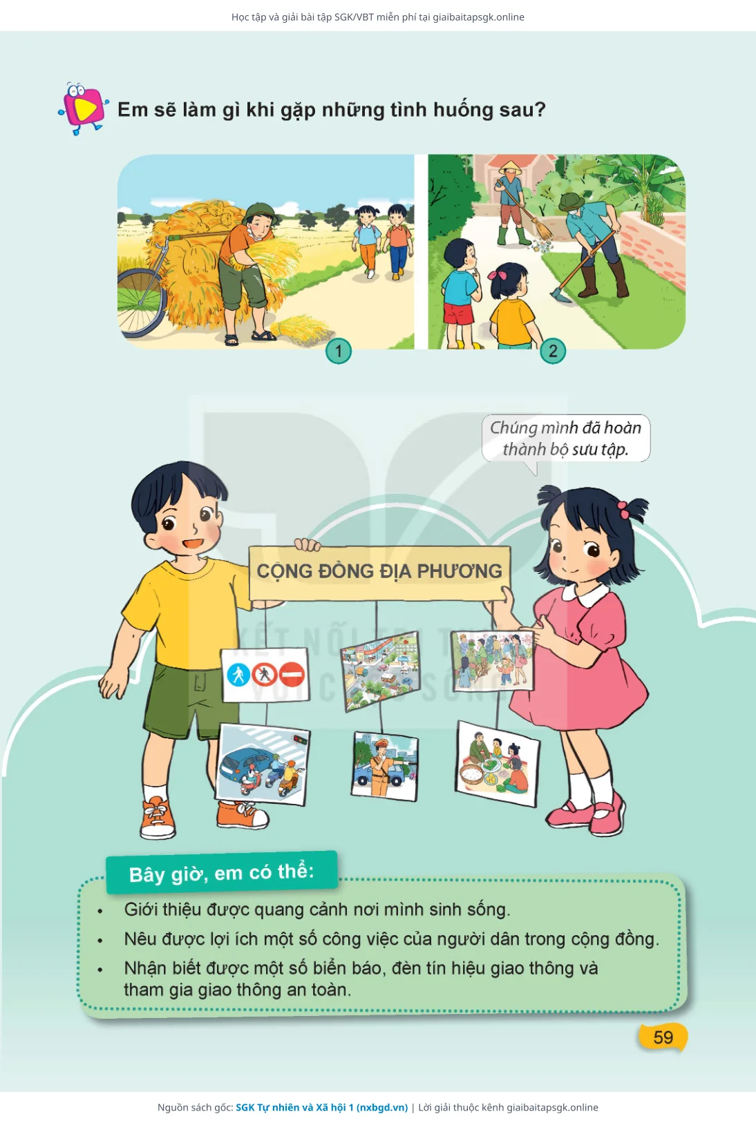Trang 60 sách giáo khoa SGK Tự nhiên và Xã hội 1 thu nhỏ