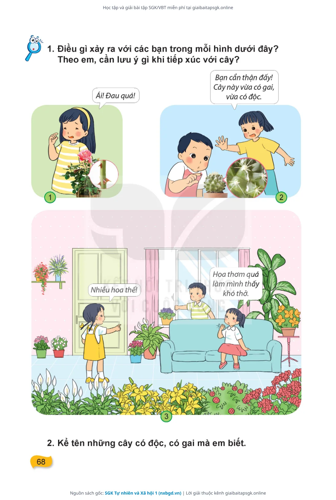 Trang 69 sách giáo khoa SGK Tự nhiên và Xã hội 1 thu nhỏ