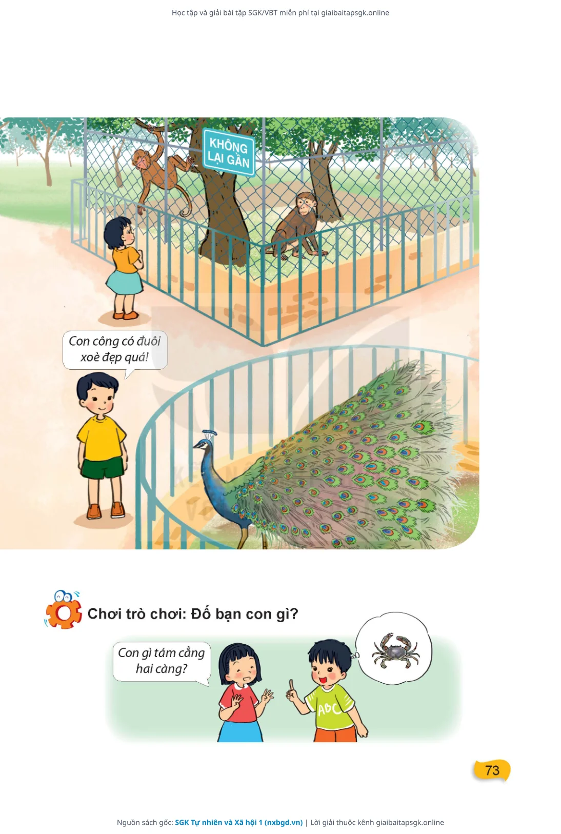 Trang 74 sách giáo khoa SGK Tự nhiên và Xã hội 1 thu nhỏ