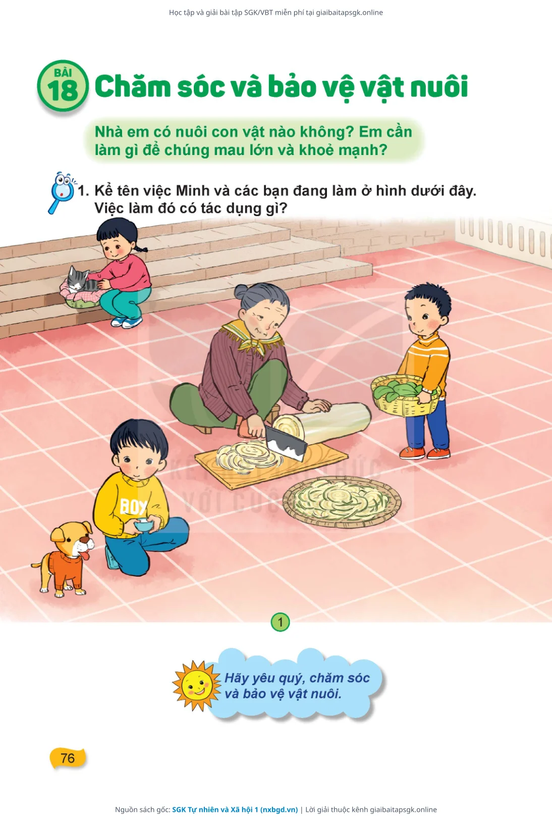 Trang 77 sách giáo khoa SGK Tự nhiên và Xã hội 1 thu nhỏ