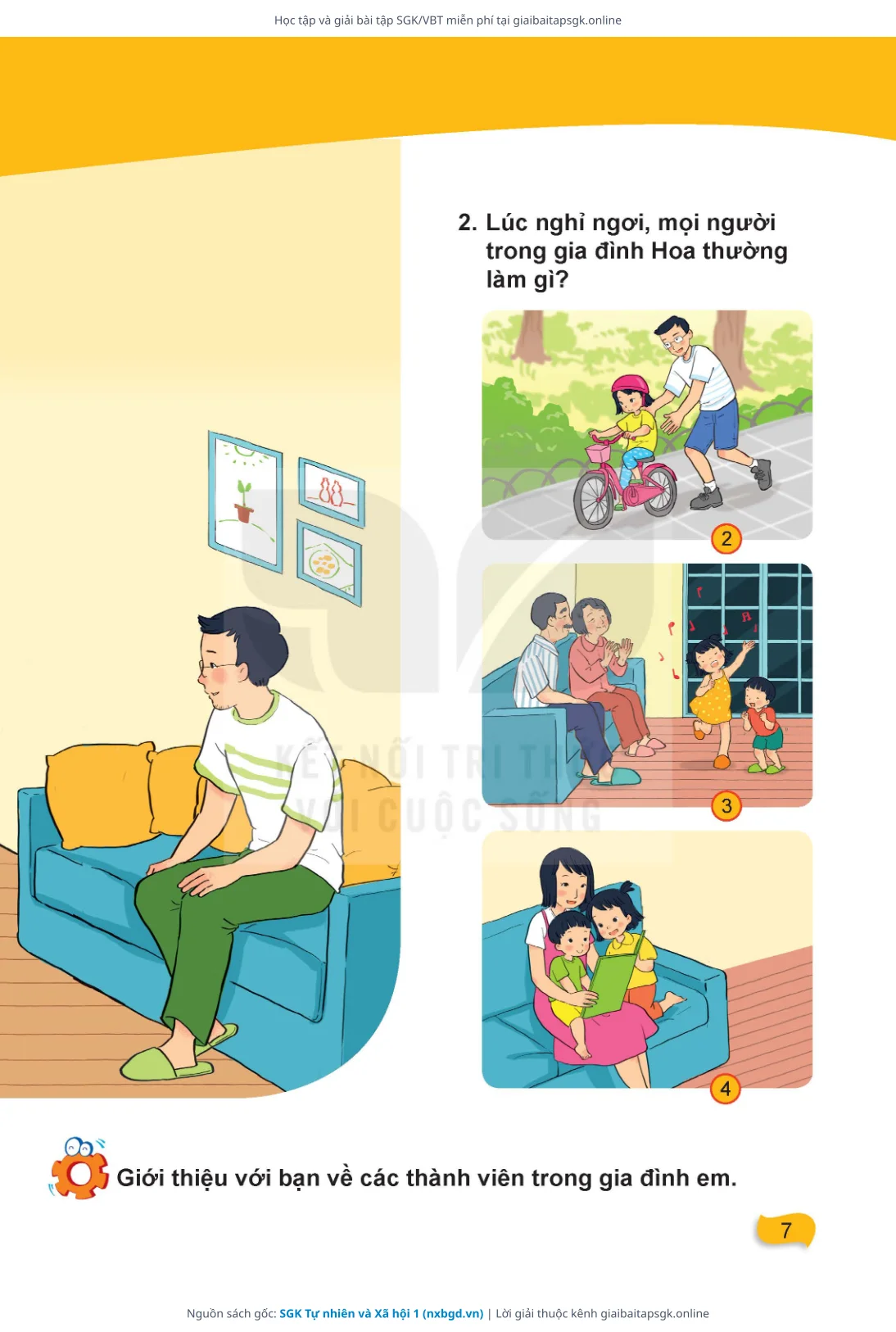 Trang 8 sách giáo khoa SGK Tự nhiên và Xã hội 1 thu nhỏ