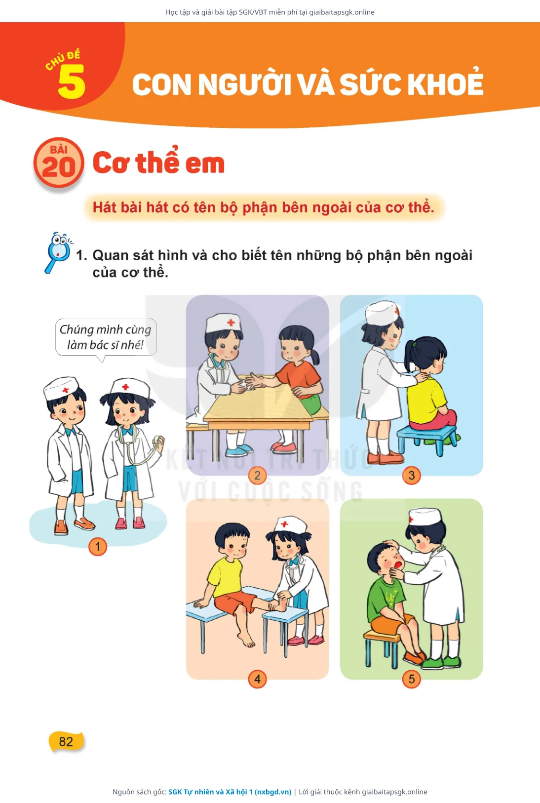 Trang 83 sách giáo khoa SGK Tự nhiên và Xã hội 1 thu nhỏ