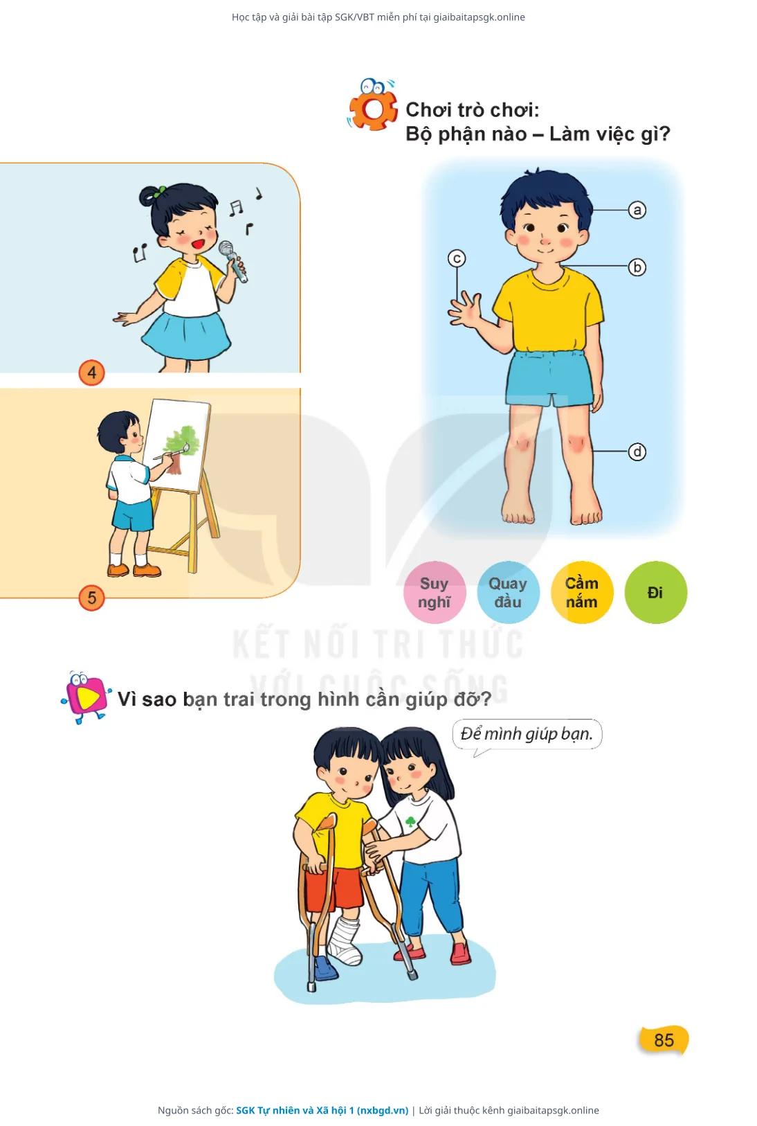 Trang 86 sách giáo khoa SGK Tự nhiên và Xã hội 1 thu nhỏ