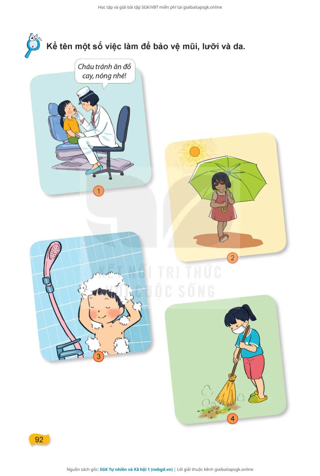 Trang 93 sách giáo khoa SGK Tự nhiên và Xã hội 1 thu nhỏ