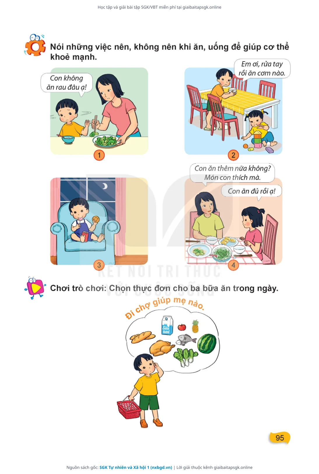 Trang 96 sách giáo khoa SGK Tự nhiên và Xã hội 1 thu nhỏ