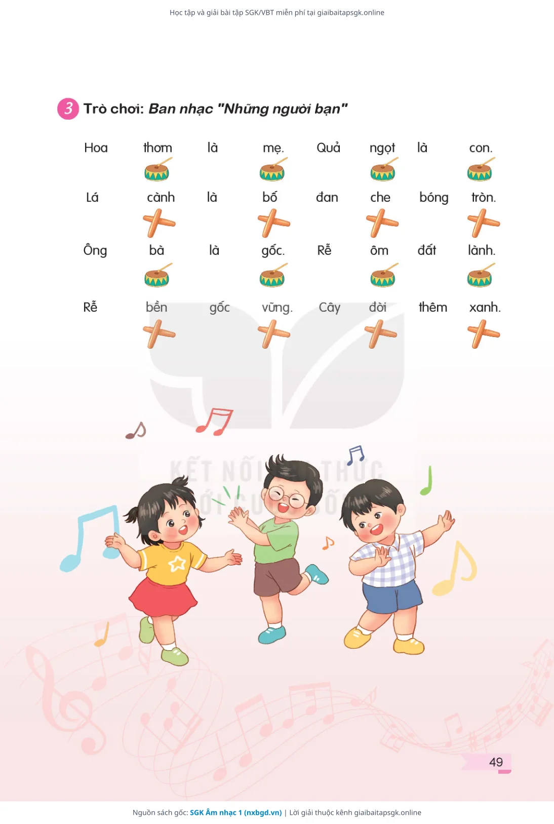 Trang 50 sách giáo khoa SGK Âm nhạc 1 thu nhỏ